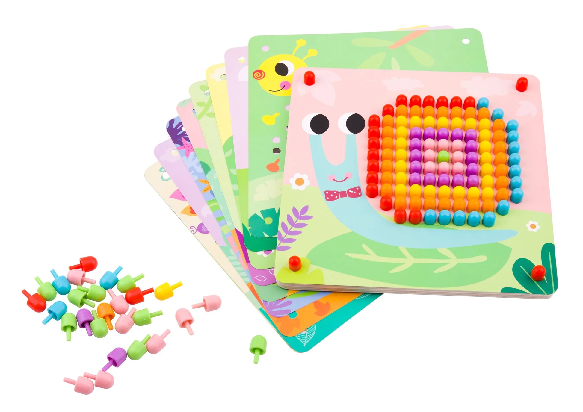 Tablero de Clavijas con Patrones – 222 Piezas