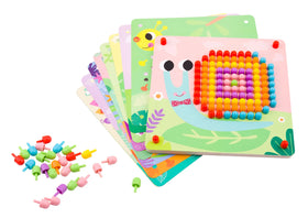 Tablero de Clavijas con Patrones – 222 Piezas