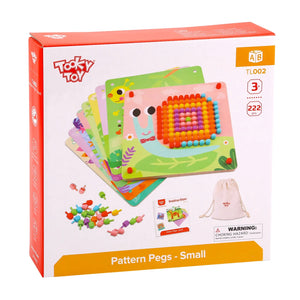 Tablero de Clavijas con Patrones – 222 Piezas