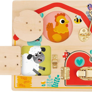 Tablero Montessori con Cerraduras - Casa de los Animales