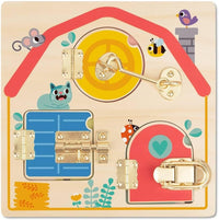 Tablero Montessori con Cerraduras - Casa de los Animales