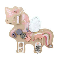 Tablero de Actividades Montessori de Madera – Unicornio