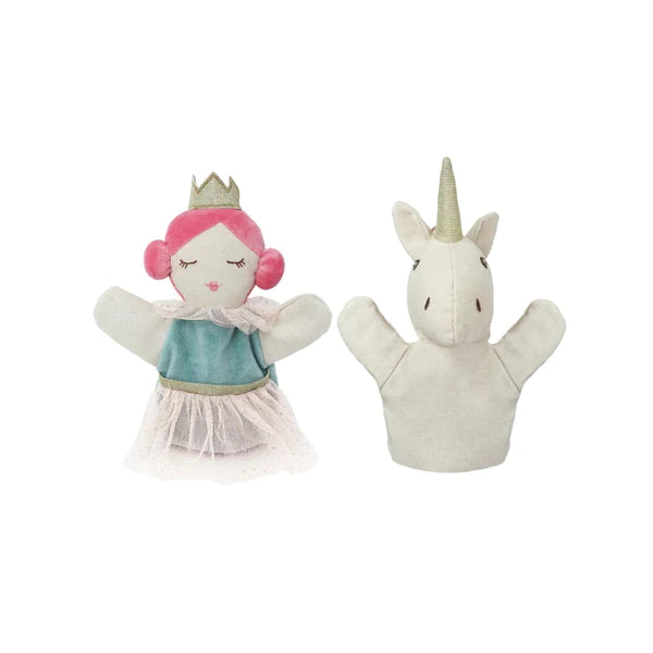 Juego de Títeres de Mano Princesa y Unicornio