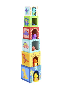 Torre Encajable Dinosaurios con Figuras