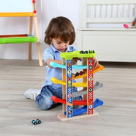 Torre Deslizante de Madera con Autos