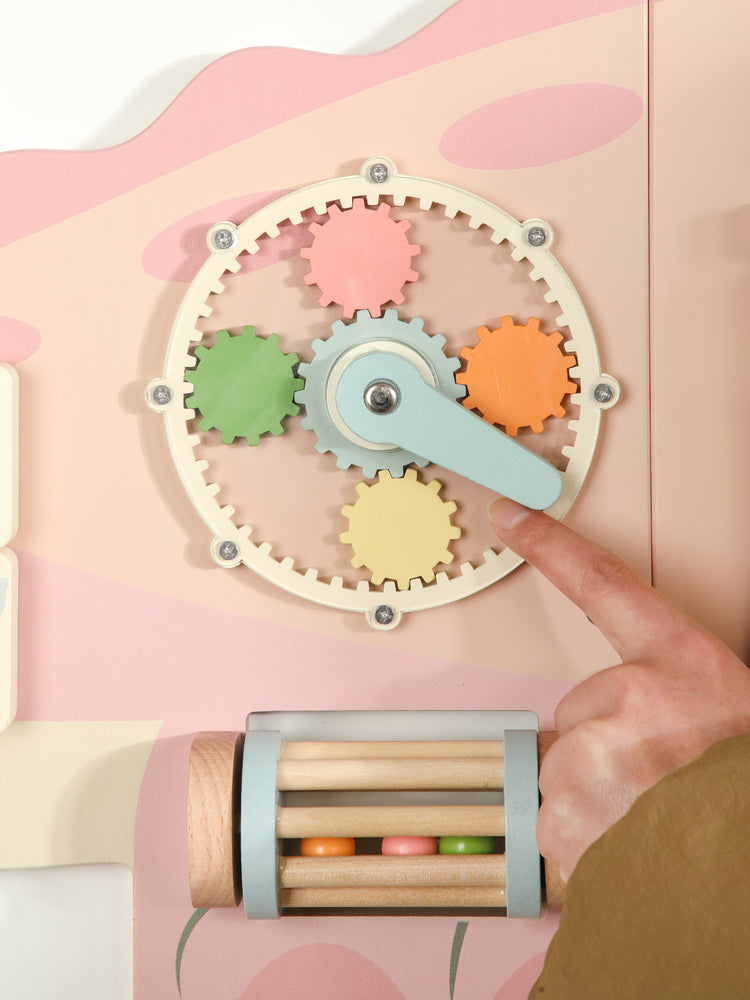 Juego de Pared Cocodrilo de Madera Multifuncional – Estaciones de Juego Montessori
