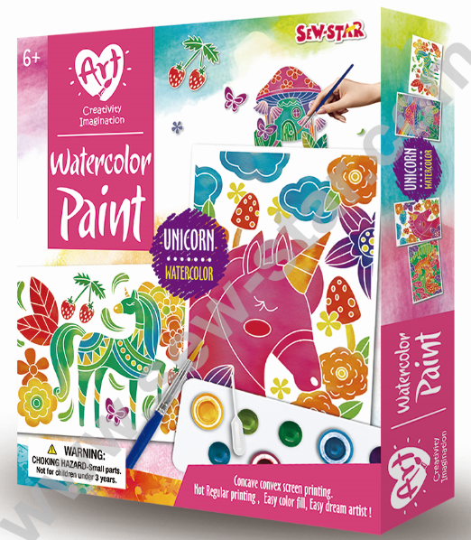 Pintura de Acuarela - unicornio