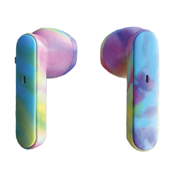 Auriculares Compactos con Efecto Teñido Anudado en Colores Pastel