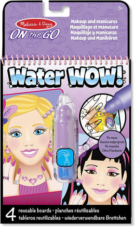 Colorea con Agua Makeup y Manicure-Bloc con actividades Reutilizable