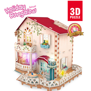 Puzzle 3D Holiday Bungalow - Led Inside