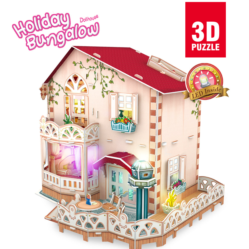 Puzzle 3D Holiday Bungalow - Led Inside