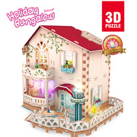 Puzzle 3D Holiday Bungalow - Led Inside
