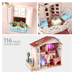Puzzle 3D Holiday Bungalow - Led Inside