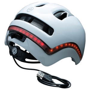 Casco Vio Con Luz Led (Blanco)