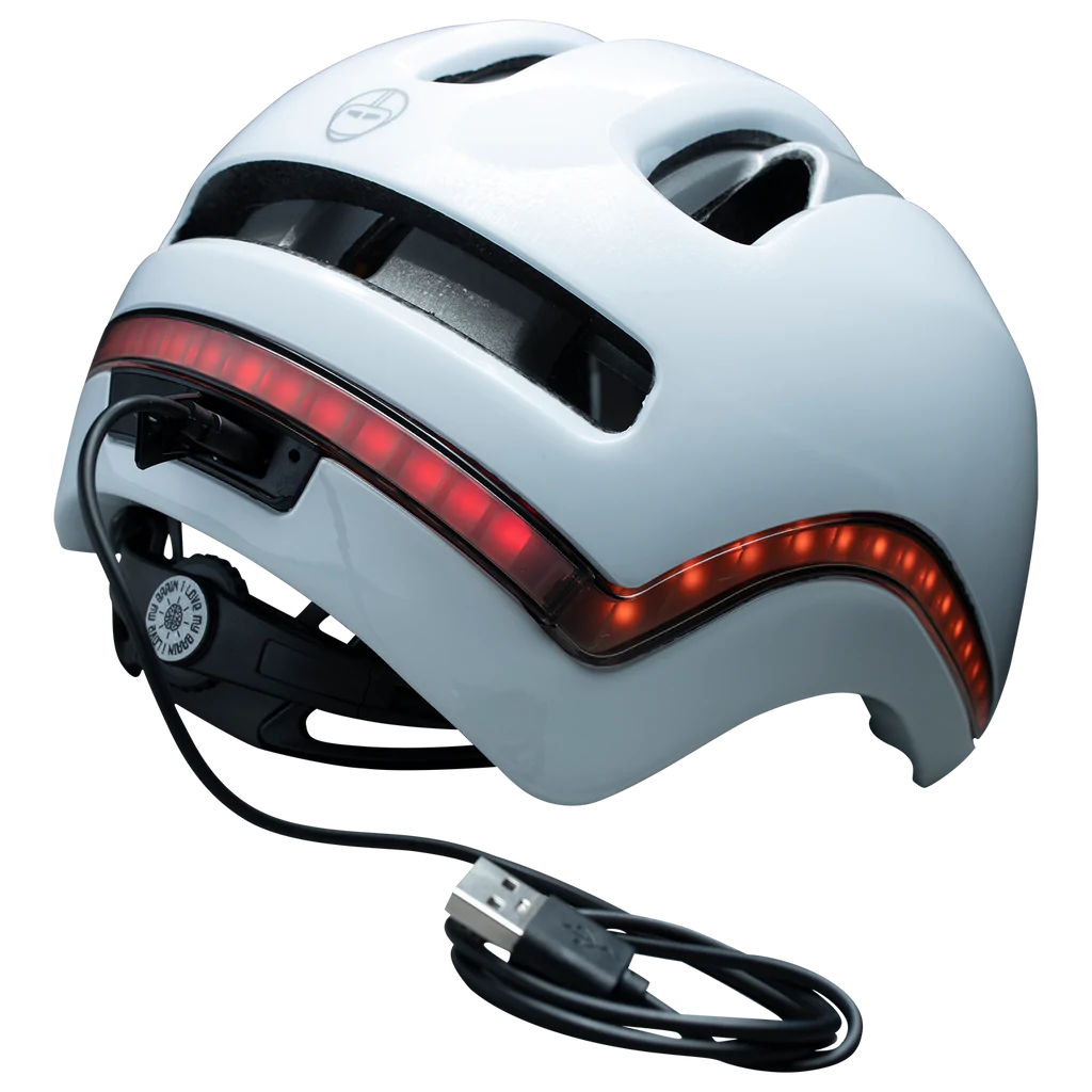 Casco Vio Con Luz Led (Blanco)