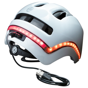 Casco Vio Con Luz Led (Blanco)
