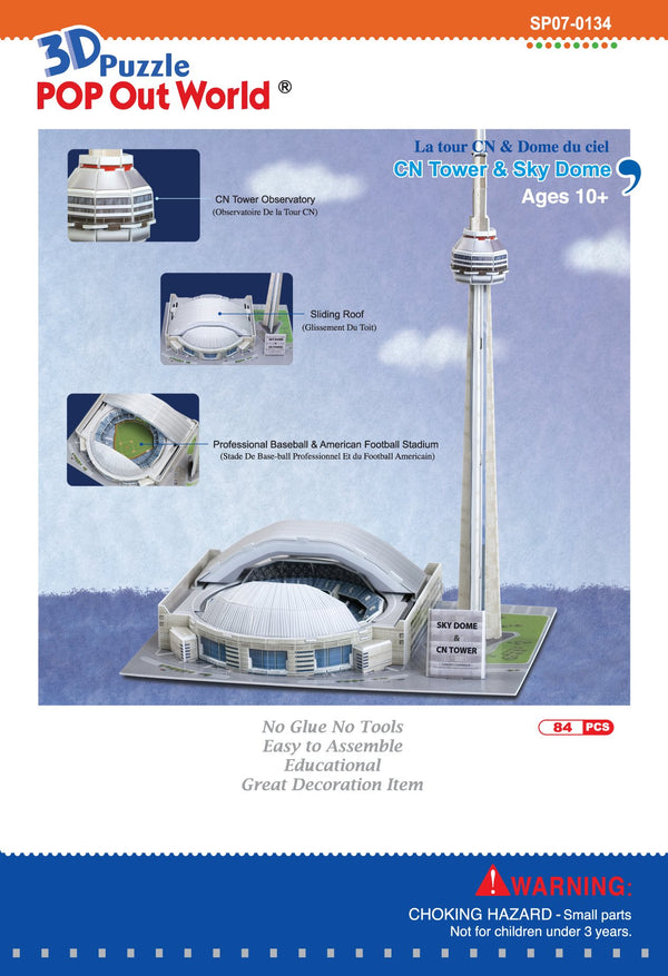 Puzzle 3D CN Tower & Sky Dome - 84 Piezas