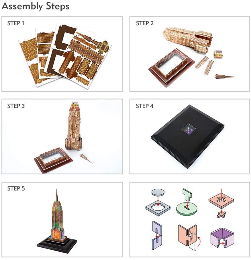 Puzzle 3D Empire State Building - Led Inside