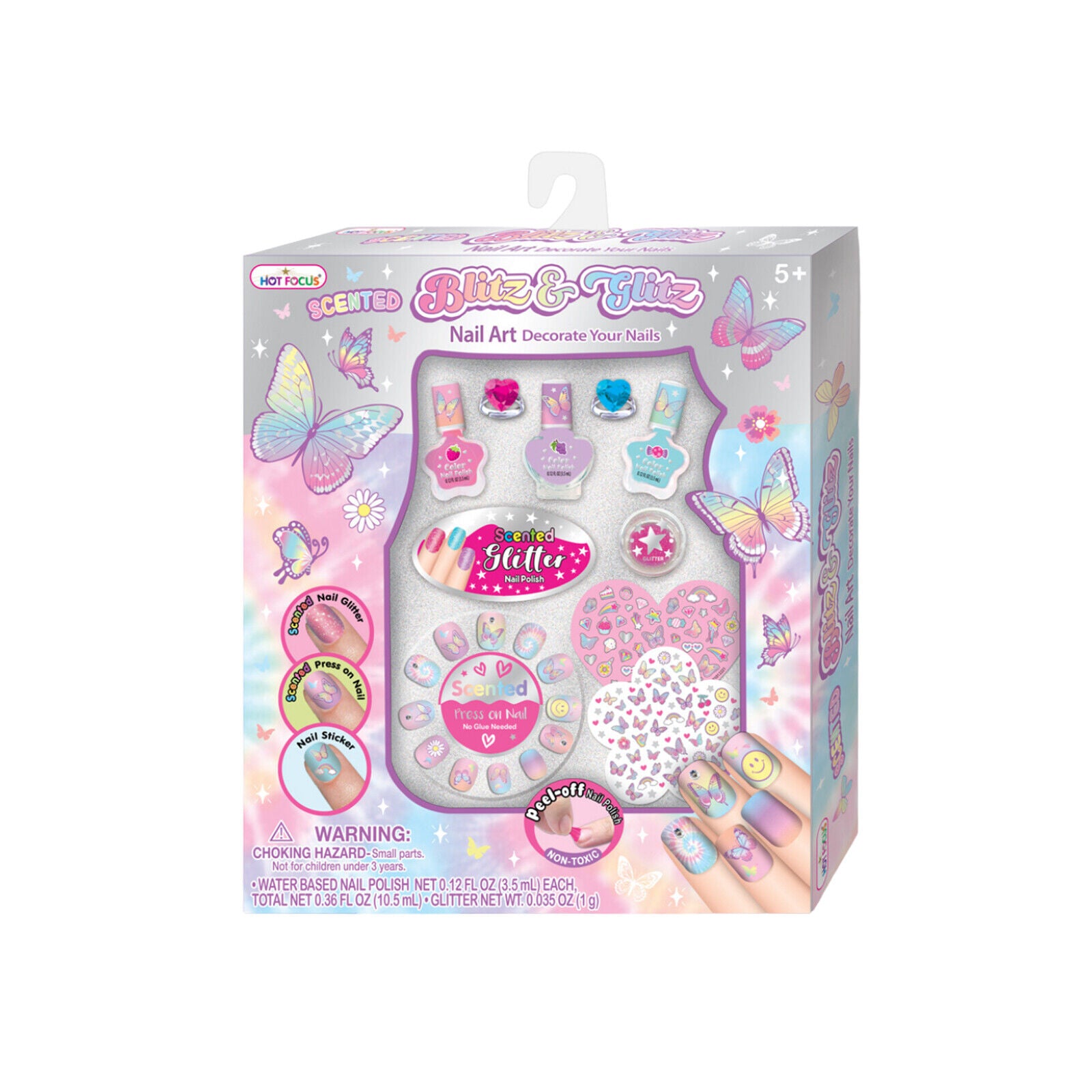 Arte de Uñas Blitz & Glitz | Tie Dye Mariposa