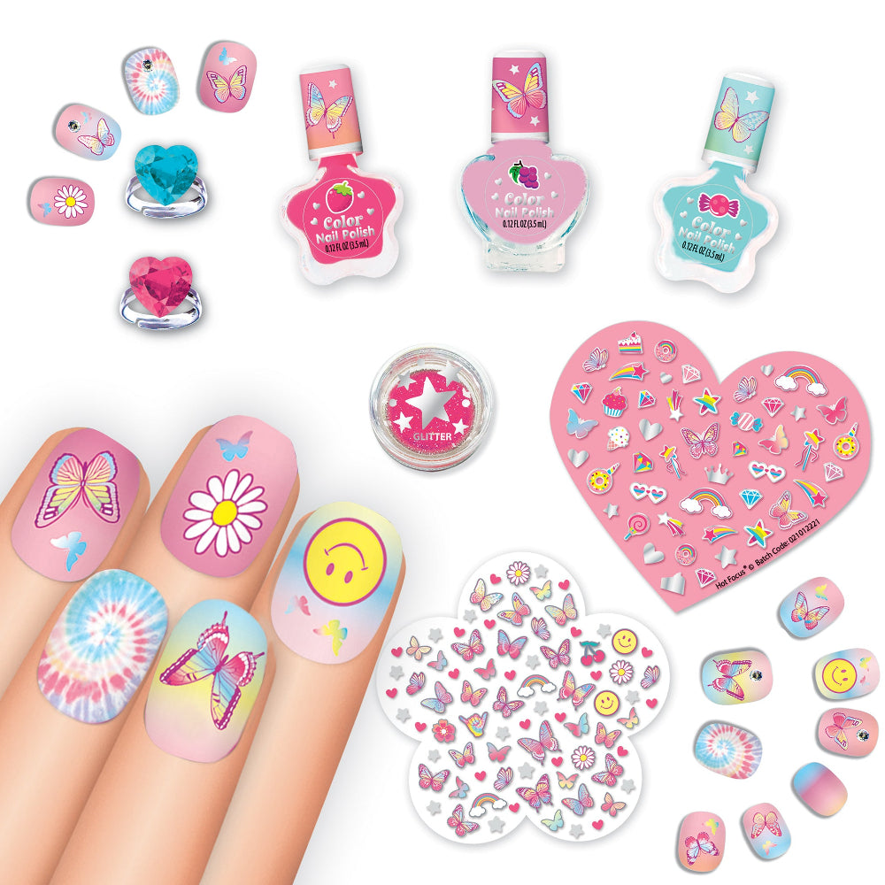 Arte de Uñas Blitz & Glitz | Tie Dye Mariposa