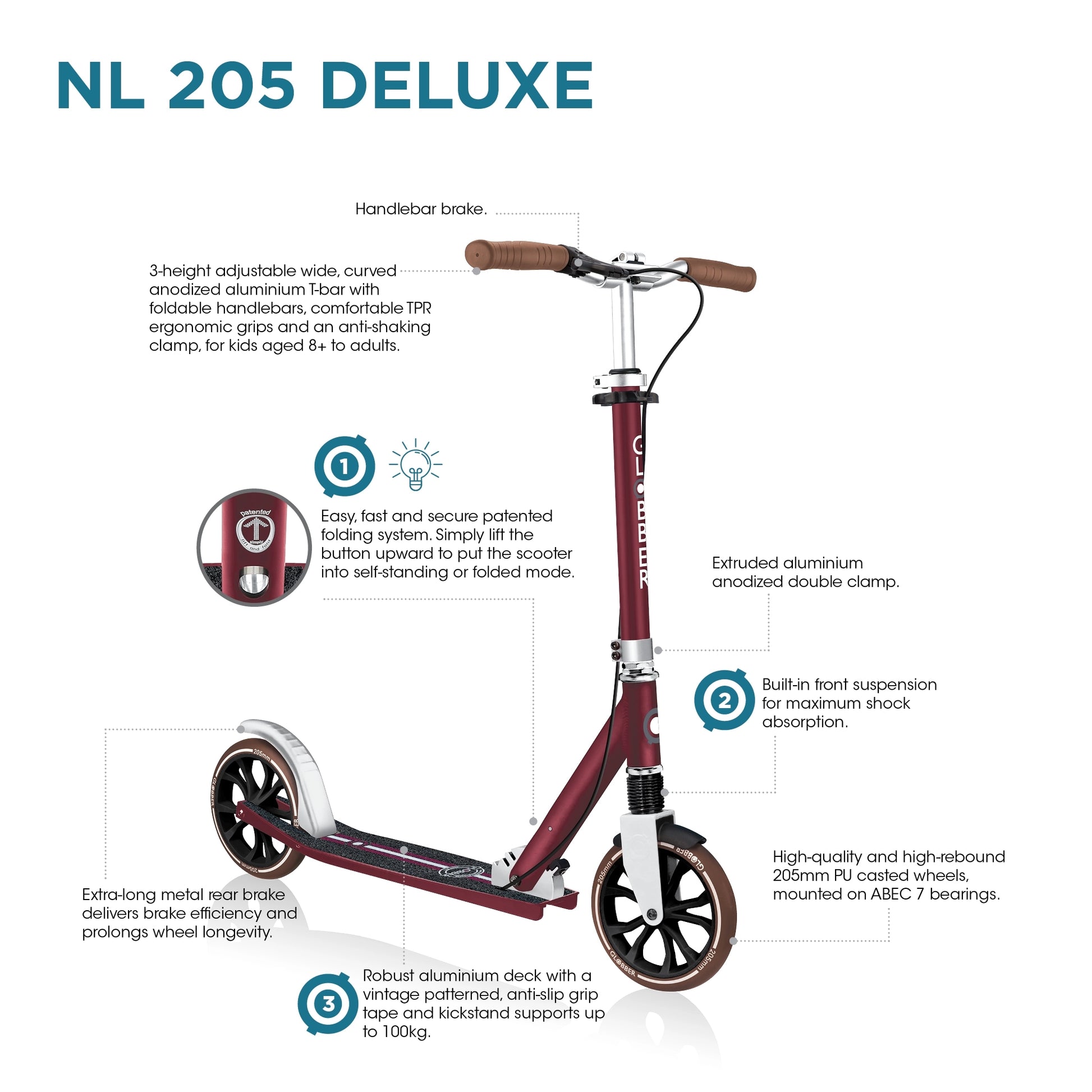 NL 205 Plegable Deluxe Con Freno de Mano