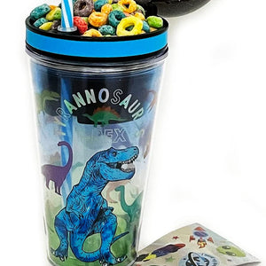 Contenedor para Snack y Bebida | Dinosaurio