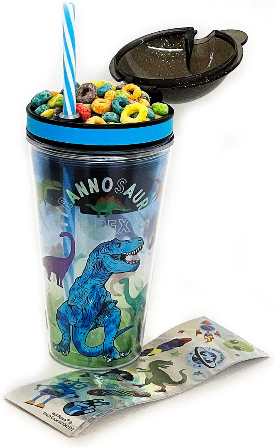 Contenedor para Snack y Bebida | Dinosaurio