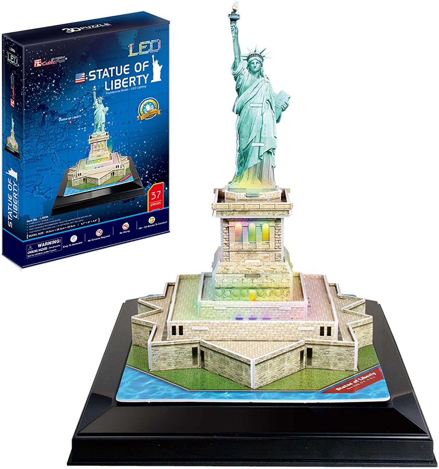 Puzzle 3D Statue Of Liberty - Led Inside