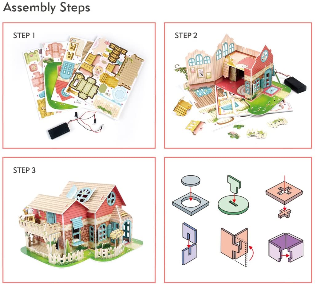 Puzzle 3D Sweet Villa - Led Inside