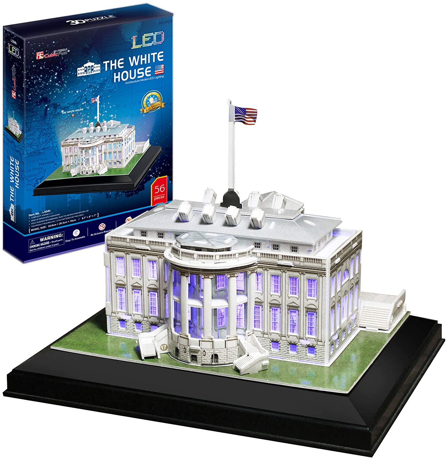 Puzzle 3D The White House - Led Inside