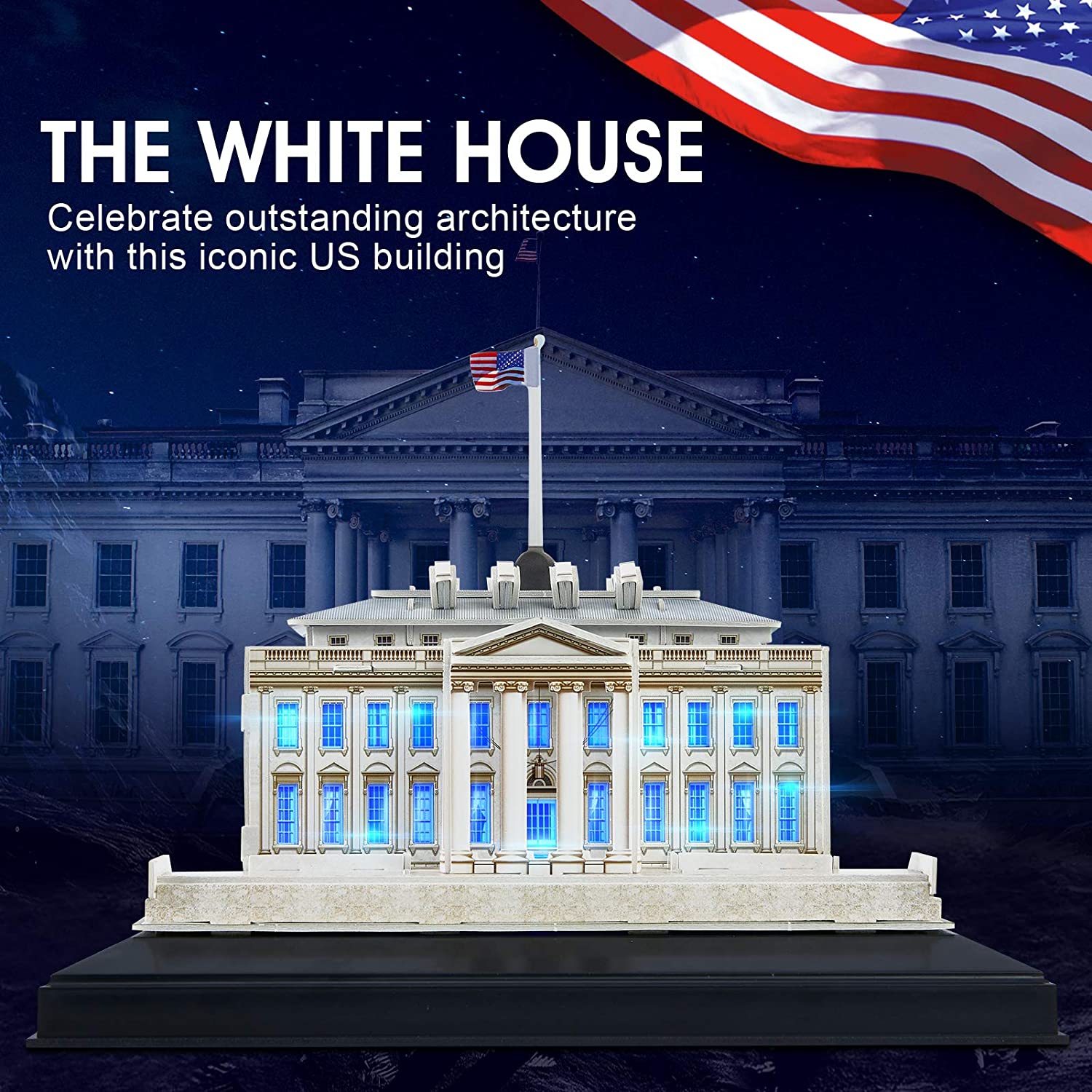 Puzzle 3D The White House - Led Inside
