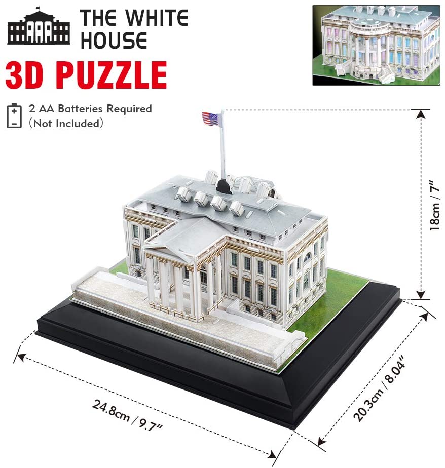 Puzzle 3D The White House - Led Inside